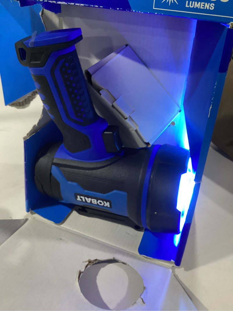Condition photo showing Good Condition for kobalt 5000-lumen 3 modes led spotlight flashlight with rechargeable with batteries included
