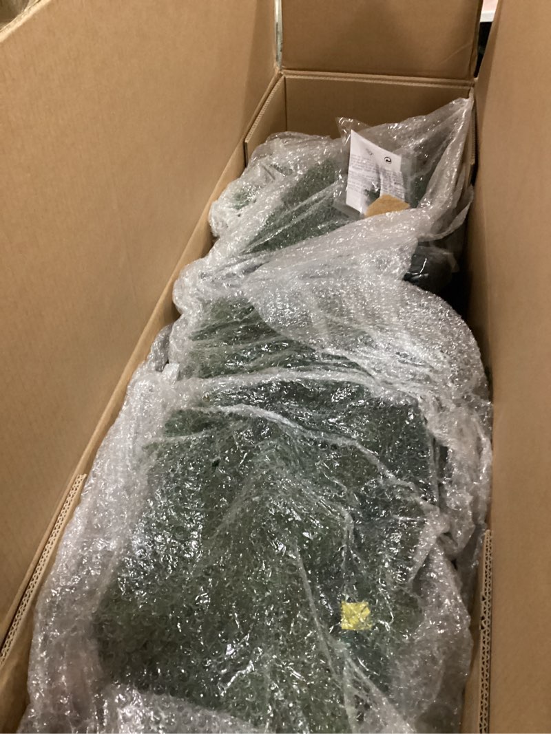 Condition photo showing New/Like New for national tree company 6.5 ft pre-lit downswept douglas fir artificial christmas tree, 650 clear lights, 1,227 tips, includes stand, green 6ft 6in christmas tree