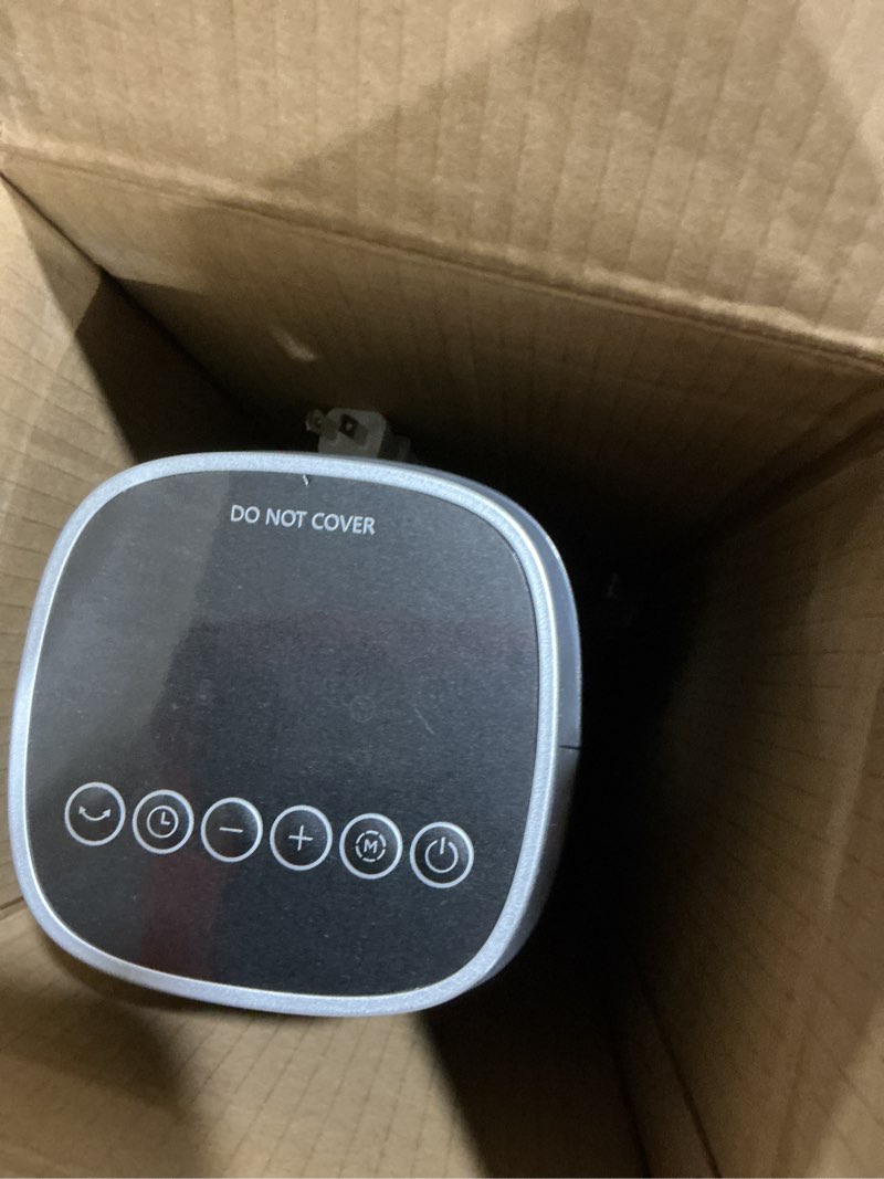 Condition photo showing As Is for PELONIS PTH15A4BGB Ceramic Tower 1500W Indoor Space Heater with Oscillation, Remote Control, Programmable Thermostat & 8H Timer, ECO Mode, Tip-Over Switch & Overheating Protection, Gray Grey