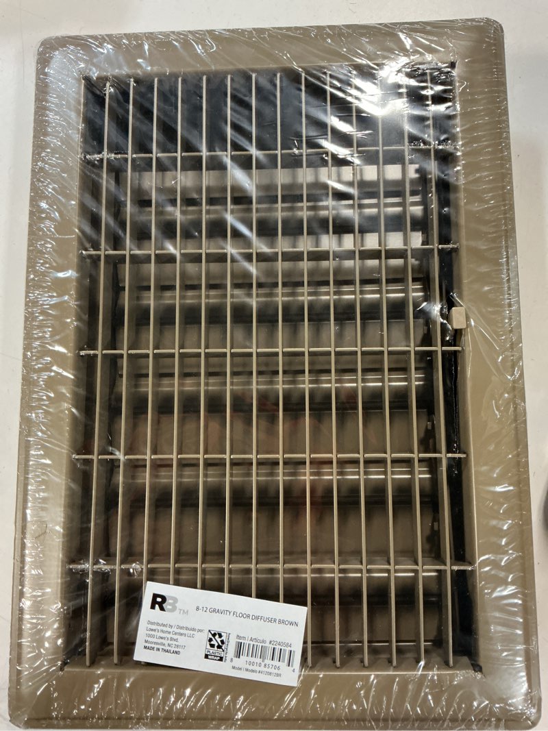Condition photo showing Good Condition for reliabilt 8-in x 12-in steel brown floor register