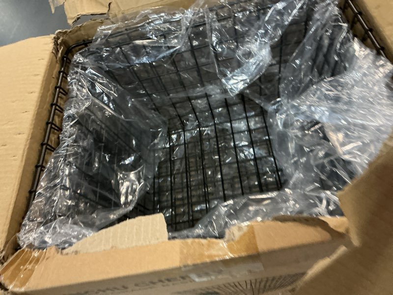 Condition photo showing Good Condition for 4 Pack?Large? Wire Handmade Storage Basket for Organizing Household Goods,Pantry Organization,Bathroom countertop,Laundry,Wardrobe Storage Basket,Black 4 Pack Medium Black