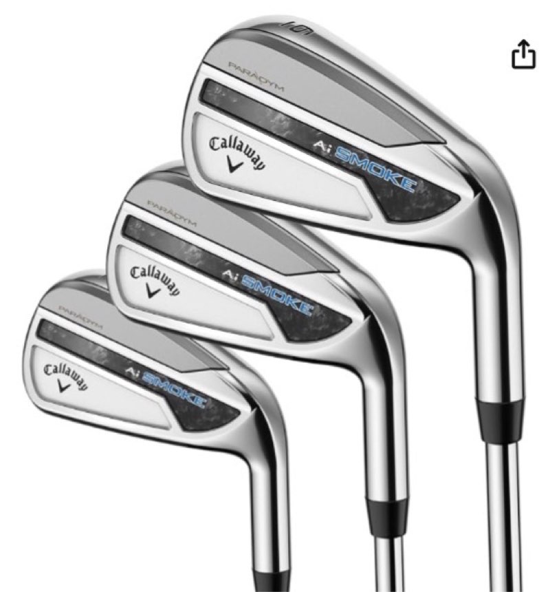 callaway golf paradym ai smoke iron set (right hand, 4-pw,aw, graphite, regular)