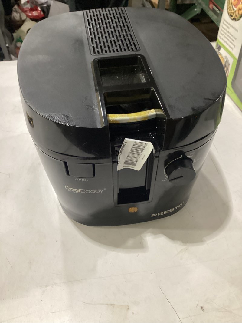 Condition photo showing As Is for **untested** presto 05442 cooldaddy cool-touch deep fryer - black