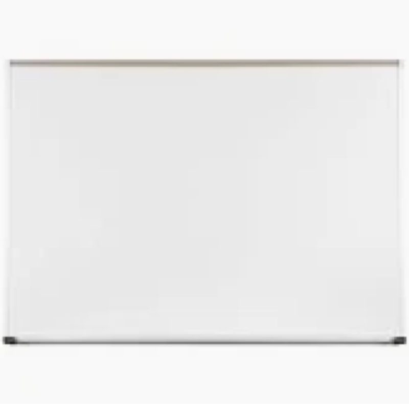 VIZ-PRO Magnetic Dry Erase White Board, 48 X 36 Inches, Black Aluminium Frame
