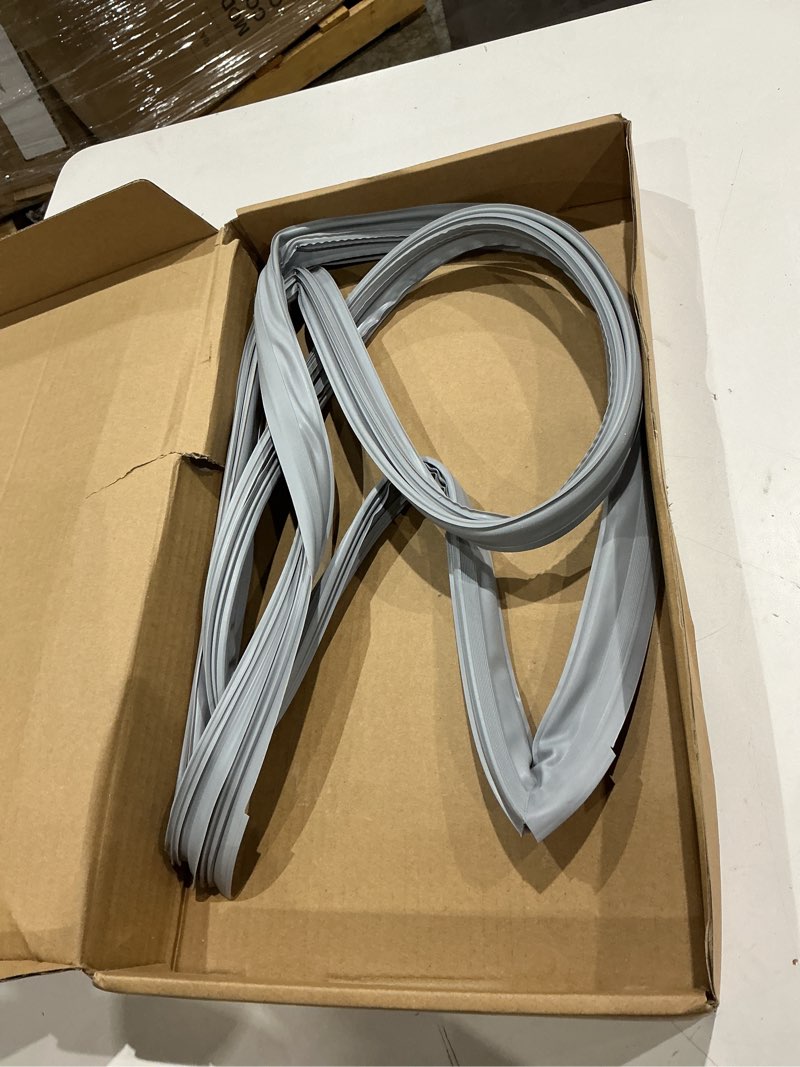 Condition photo showing As Is for upgraded da97-05253w refrigerator door gasket replacement compatible with samsung refrigerator parts door seal, replaces rf28hfedbww rf28hfedbsr rf28hfedtww rf323tedbsr rf23hcedtsr freezer door gasket