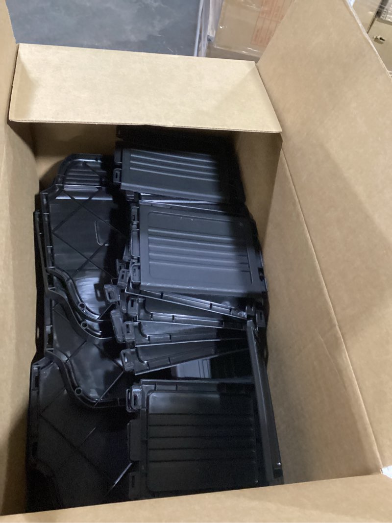 Condition photo showing Good Condition for Kitstorack 10 Tiers Stackable Shoe Rack for Closet and Front Door Entrance - Free Standing Plastic Stand, Narrow Tall Vertical Organizer for Small Spaces Storage Black 10 Tiers