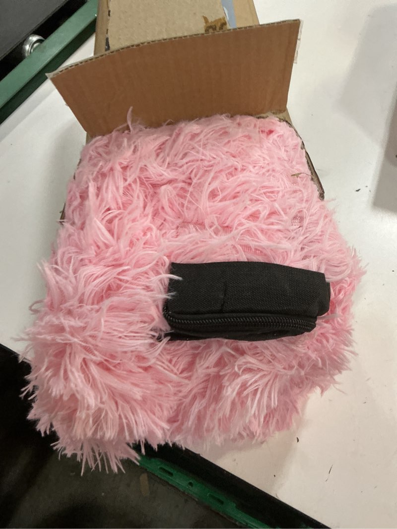 Condition photo showing Good Condition for fluffy bean bag for stuffed animals storage, faux fur washable bean bag chair cover(no filler) for textile plush toys, beanbag chair cover for adults kids teens, 5ft, pink 5ft pink (cover only)