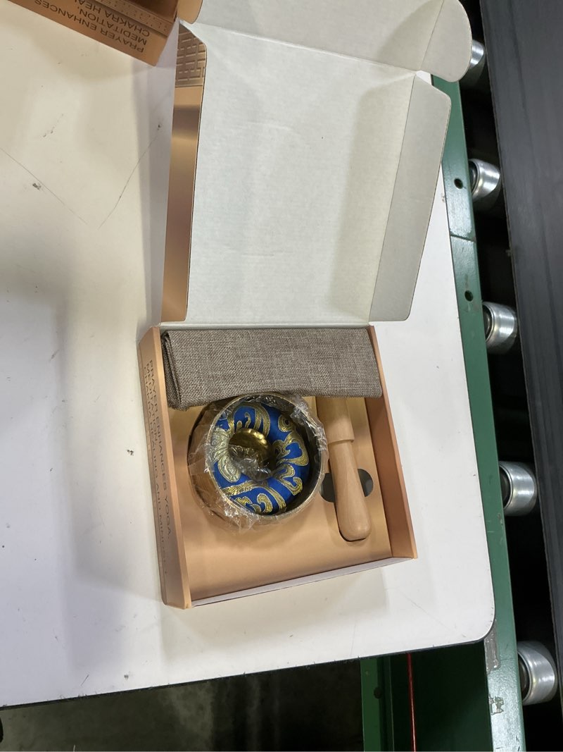 Condition photo showing New/Like New for ironkoi tibetan singing bowl set-meditation sound bowl for yoga mindfulness chakra healing self-regulation perfect gift by handcrafted(3.2inch)