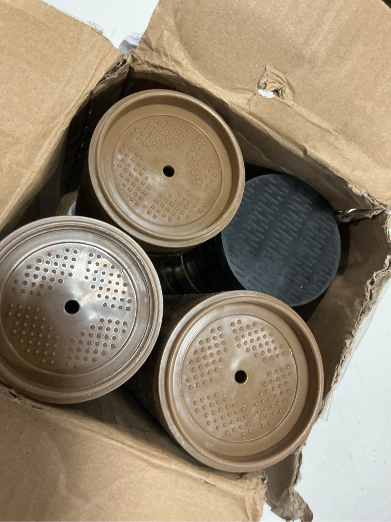 Condition photo showing Good Condition for furniture risers bed risers heavy duty 1 inch, 2 inch, 3 inch, 4 inch round adjustable bed lifts riser for desk legs table couch sofa chair refrigerator washing machine (1+1+1 inch, brown, 8 pack ) brown 8 pack 3 inch