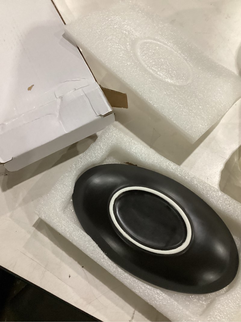 Condition photo showing New/Like New for hankor ceramic key bowl for entryway table, 7 x 4 key dish tray catch all bowl, small decorative bowl for key jewelry ring, black