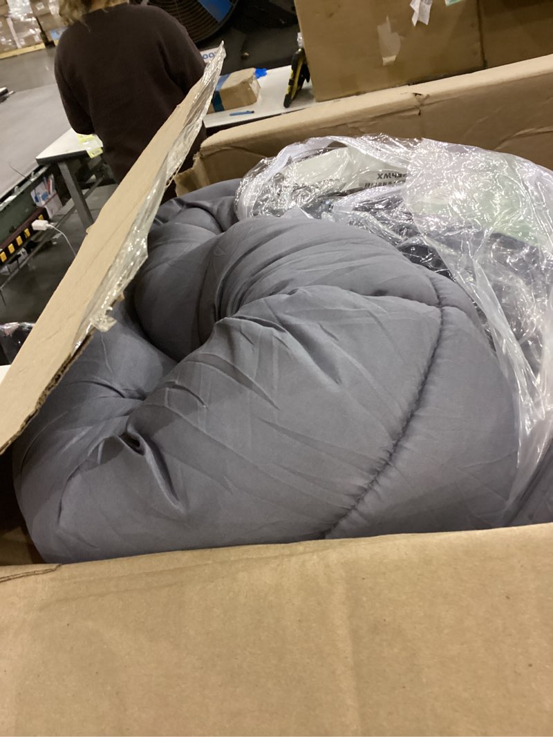 Condition photo showing As Is for Ultra Soft Queen Size Mattress Topper - Viscose Made from Bamboo Pillow Top Mattress Pad for Back Pain Relief - Naturally Cooling for Hot Sleepers, Grey