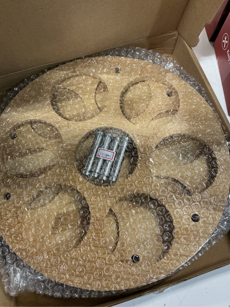 Condition photo showing Good Condition for Rotating Bamboo Cup Holder for Stanley Tumblers – 7-Cup Capacity, Fits 14/20/30/40 oz Cups – Eco-Friendly, Durable Stanley Cup Organizer Holder – Stylish Home Accessory (Style 1)