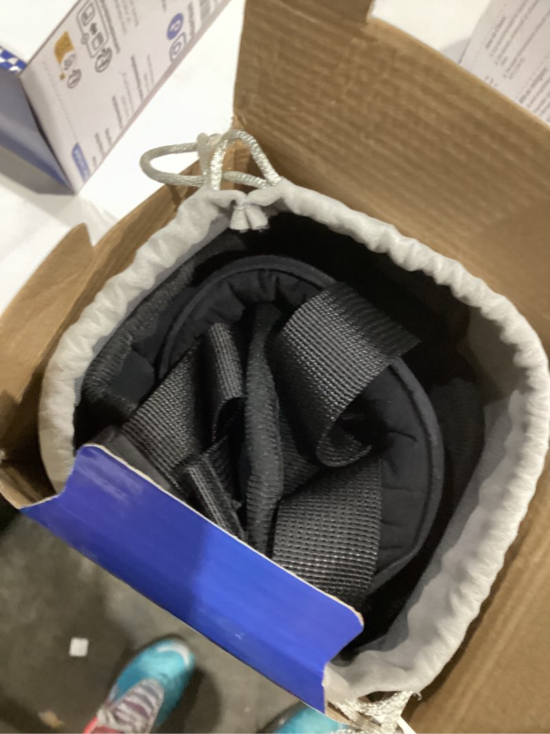 Condition photo showing Good Condition for travel pillows for airplanes, airplane pillow for long flight, airplane head strap with eye mask for sleep, travel neck pillow for car road trip, 360° support headrest, stop bobblehead, black