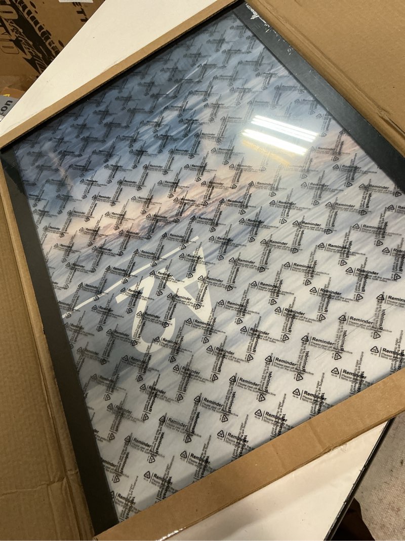 Condition photo showing Good Condition for a2 picture frame black, classic 16.5x23.4 poster frame, horizontal or vertical wall mounting, 1 pack black a2