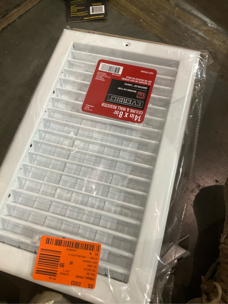 Condition photo showing Good Condition for everbilt 14 in. x 8 in. adjustable 1-way wall/ceiling register