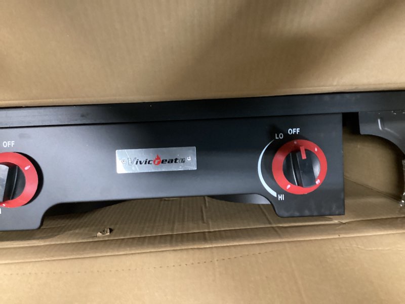 Condition photo showing New/Like New for vivicreate high pressure propane gas outdoor camping bbq grill stove burner estufas de gas para cocinar afuera es gas propano regulator 20 psig double burner stove