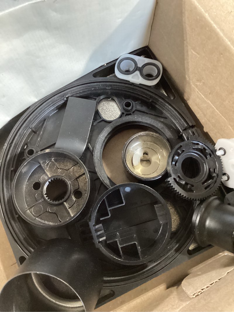 Condition photo showing As Is for delta modern dual-function shower handle trim kit with 3-way integrated diverter, matte black shower system valve with diverter, matte black t27867-bl (valve not included)