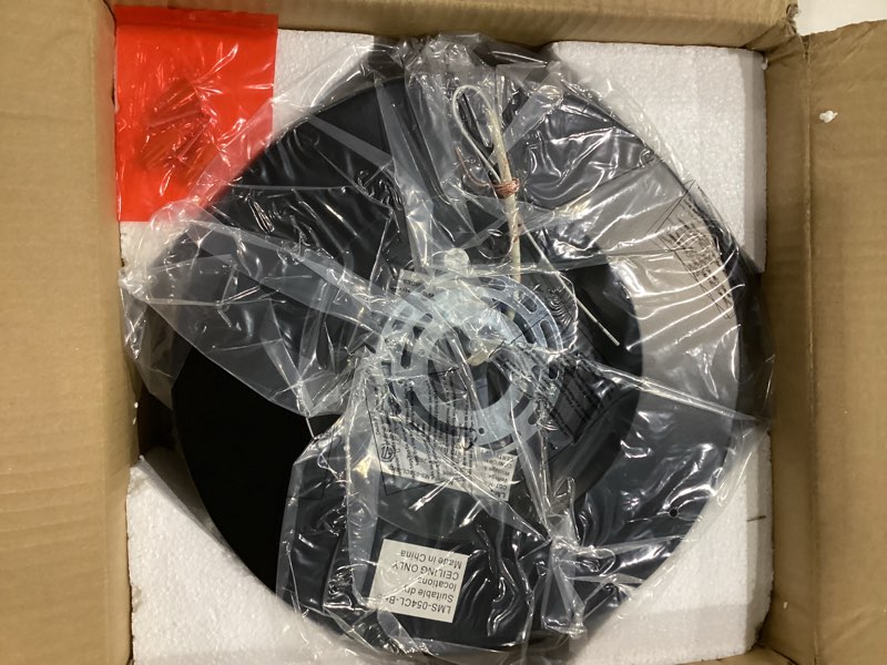 Condition photo showing Good Condition for lms 12 inch black led flush mount ceiling light, modern 18w dimmable semi flush mount round ceiling light for bedroom, kitchen, hallway, bathroom, 5cct, lms-054cl-bks