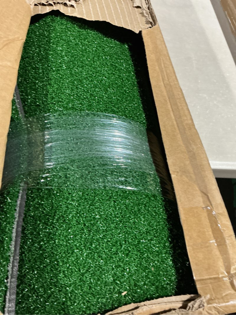 Condition photo showing Good Condition for hoywoul baseball batting mat 6'x4'|10'x3.8'|12'x6' anti-fade baseball hitting mat training matt with home plate batters box turf mat outdoor indoor batting stance practice matt 6'x4' green