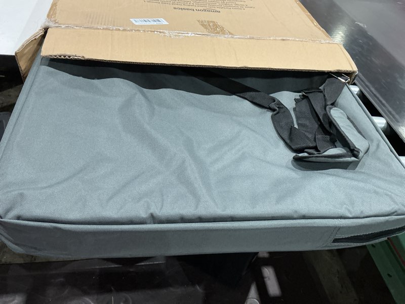 Condition photo showing Good Condition for amazon basics 4-door portable folding soft dog crate, collapsible travel kennel for cat, dog, and small animals, pop up with fleece mat, water-resistant base, grey, 36" x 24" x 24" grey l 36" x 24" x 24"