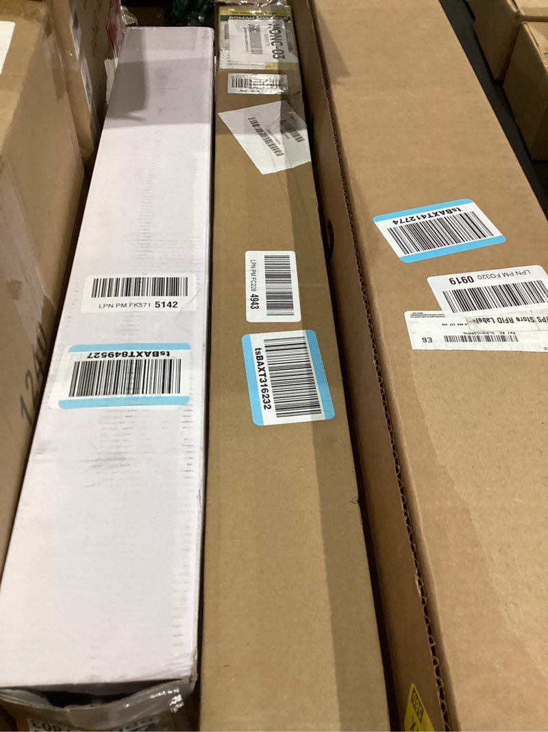 Condition photo showing New/Like New for no Drill Cordless Roman Shades for Windows, 30" W × 64" H - Light Filtering - Linen - White Light Filtering - Linen - White 30" W × 64" H