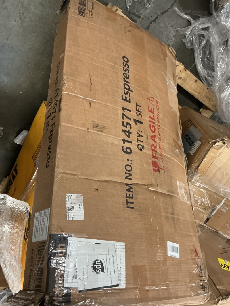 Condition photo showing As Is for Yaheetech Lift Top Coffee Table with Hidden Compartment and Storage Shelf, Rising Tabletop Dining Table for Living Room Reception Room, 38.6in L, Espresso Espresso 38.6 inches