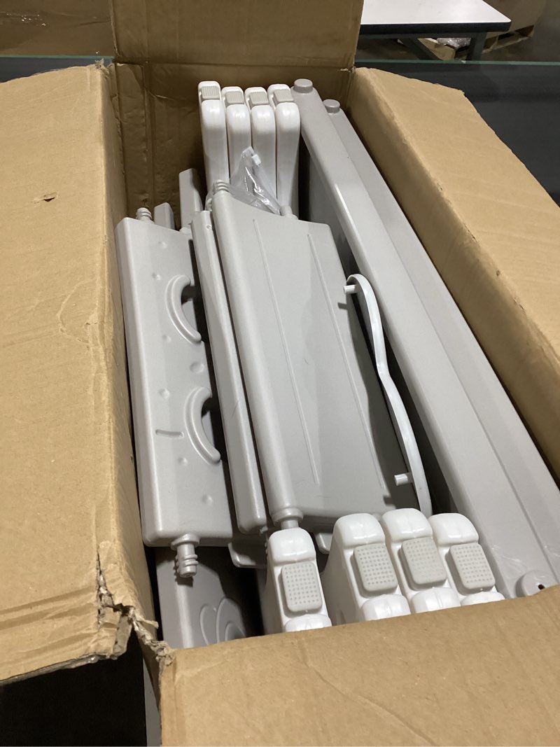 Condition photo showing Good Condition for Children's Indoor Climbing Slideway Swing Playground 4-in-1 Function: Slide, Rock Climbing, Balance Board and Cradle Safe and Solid Montessori Toys White?2 Climbing Frame+2 Sliding Plate? 2 climbing frame+2 sliding plate White