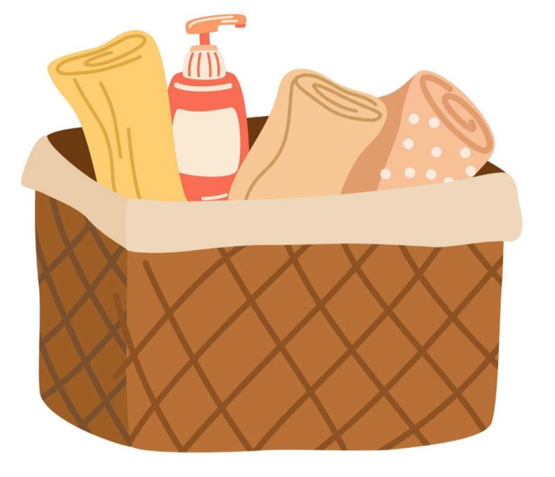 assorted lot of bathroom accessories (towels, soap holders, loofahs, etc) 