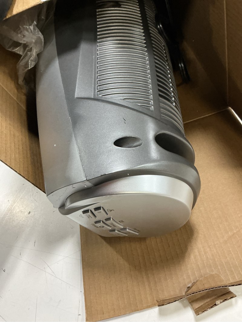 Condition photo showing As Is for Comfort Zone Portable 1500W Ceramic Oscillating Digital Tower Space Heater