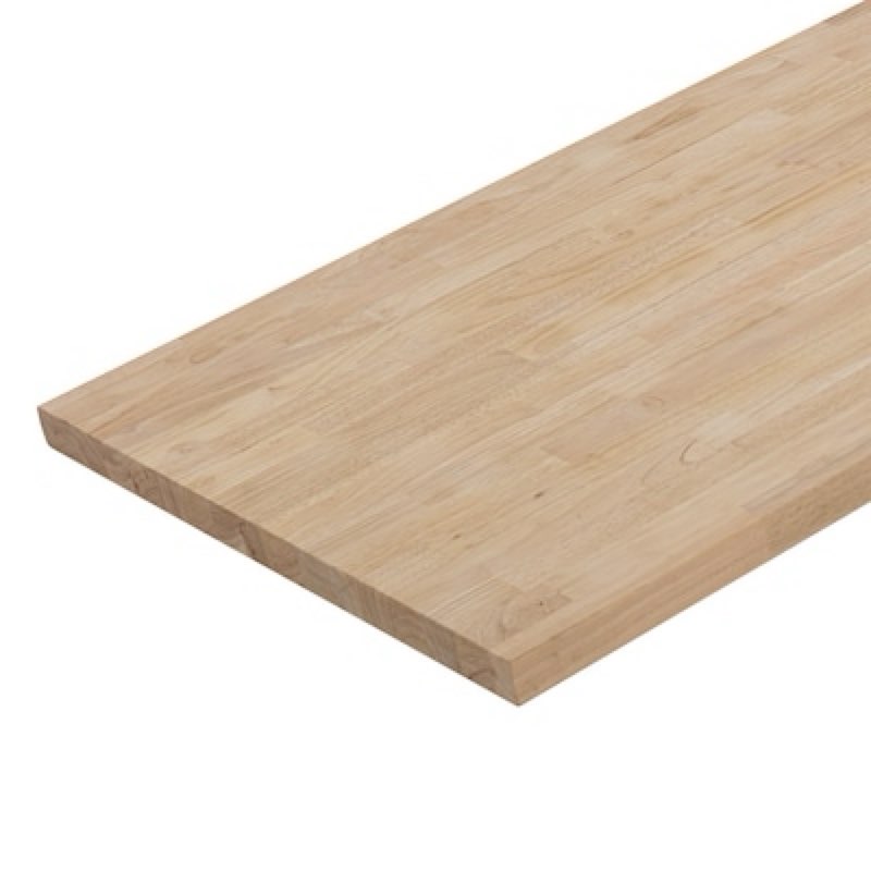 allen + roth natural grain 8-ft x 25-in x 1.5-in finger-jointed hevea wood butcher block countertop