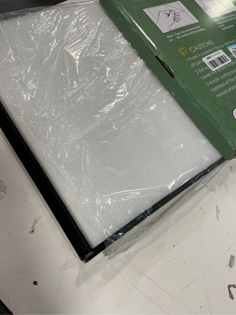 Condition photo showing Good Condition for Acrylic Cutting Board with Counter Lip | 60% Thicker & Durable | BPA-Free & Food-Safe Kitchen Tool | Perfect for Protecting Countertops | Versatile & Easy to Clean | Ideal for Home & Professional Use Black 17"L x 13.4"W