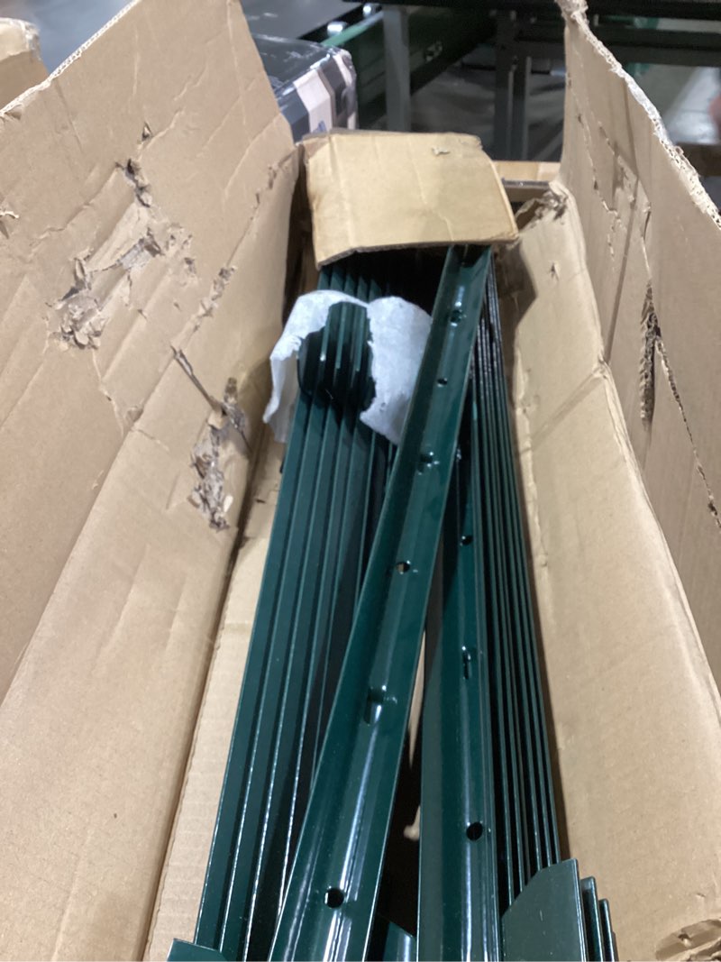 Condition photo showing Good Condition for metal fence posts, 3 ft green heavy duty u posts, no dig t posts for fences wire mesh, perfect for temporary fencing, electric fence wire, corner anchor - 16 packs green 3ft-16pack