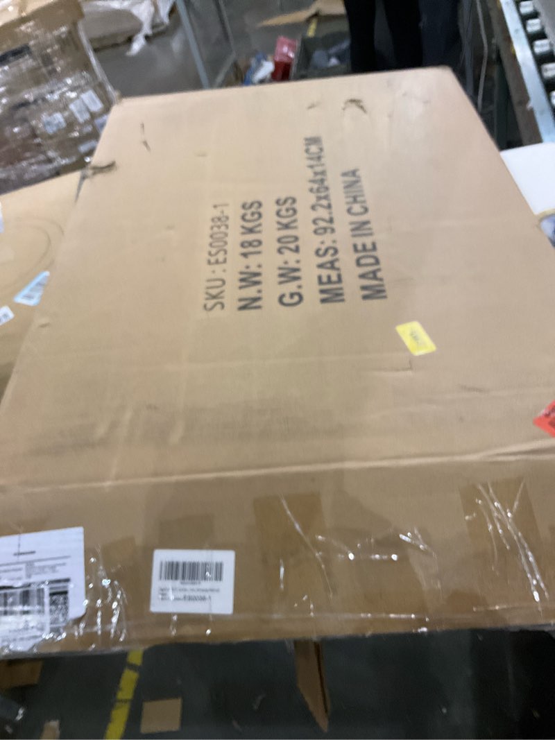 Condition photo showing As Is for 31.5" Sideboard Buffet Cabinet with Storage, Tambour Sliding Doors & Adjustable Feet, Mid Century Modern Fluted Accent Coffee Bar Credenza for Living Room, Kitchen, Entryway (Walnut)