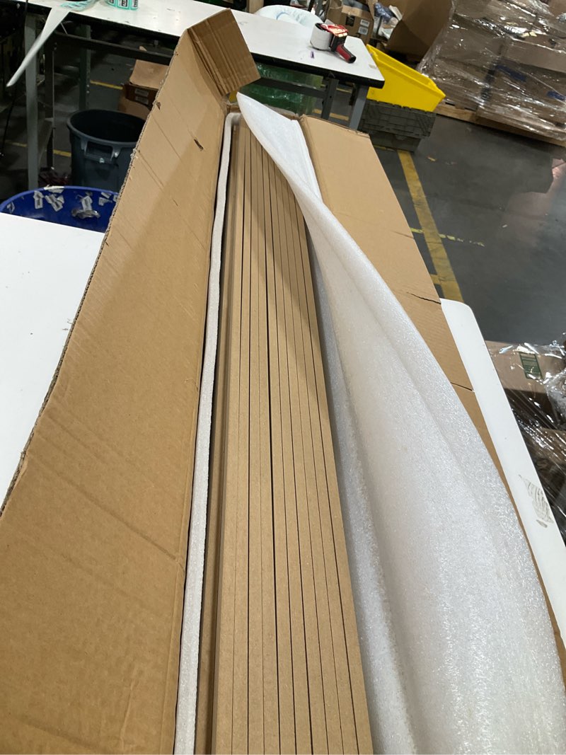 Condition photo showing Good Condition for art3d premade board and batten paintable wainscoting kit, mdf accent wall panel for kitchen bedroom living room home decor covers 189 x 54 in. molding trim slat with edge strip 189 x 54 inch log color