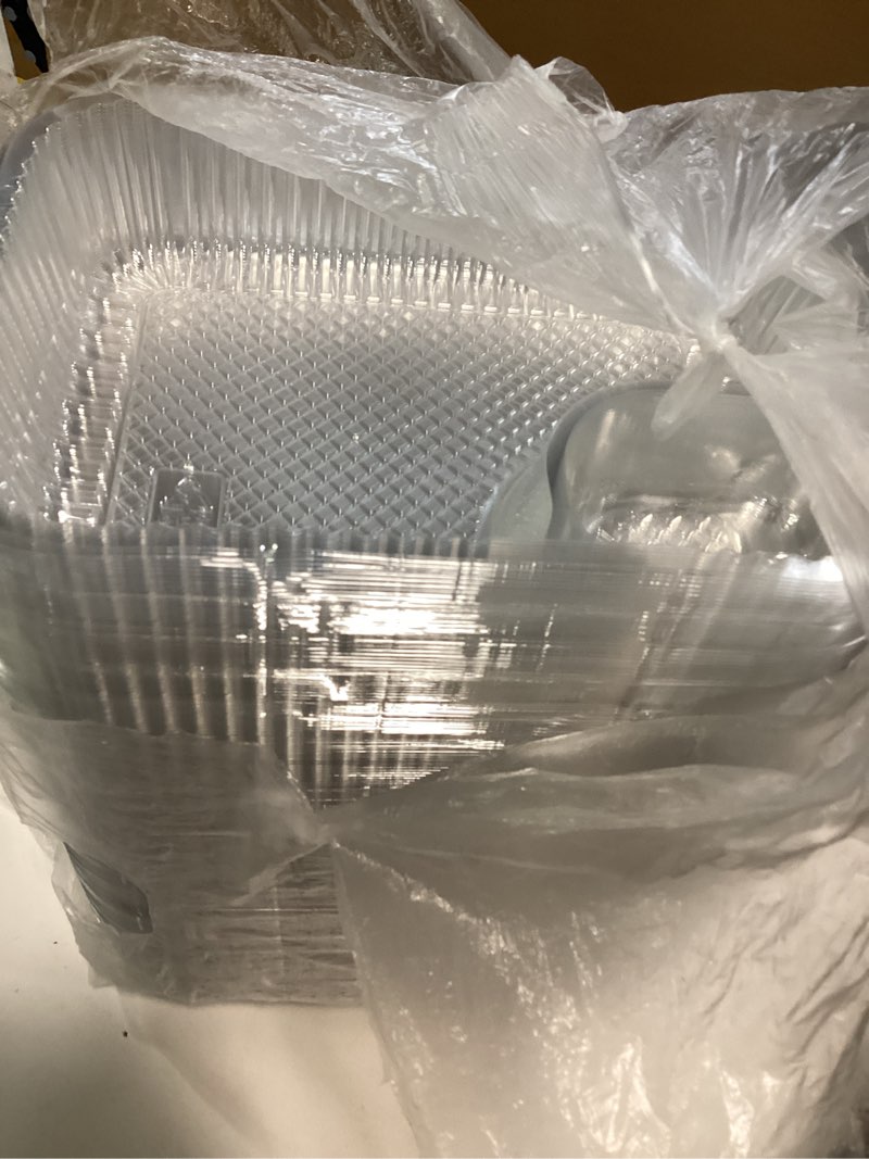 Condition photo showing New/Like New for 500 pcs nacho trays disposable 2 compartment food tray concession stand supplies clear plastic cheese dip and chip holder for candy kids school carnival party (6 x 5 x 1.5 inch)