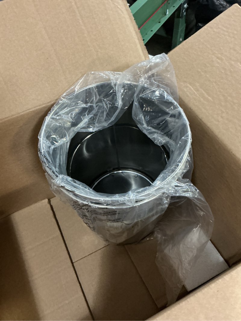 Condition photo showing Good Condition for Bath Bliss 5 Liter Small Wastebasket | 2 Pack | Round Open Top | Trash Can | Bathroom | Bedroom | Kitchen | Office | Dorm | Disposal Waste Bin | Garbage | Stainless Steel Stainless Steel 2 Pack