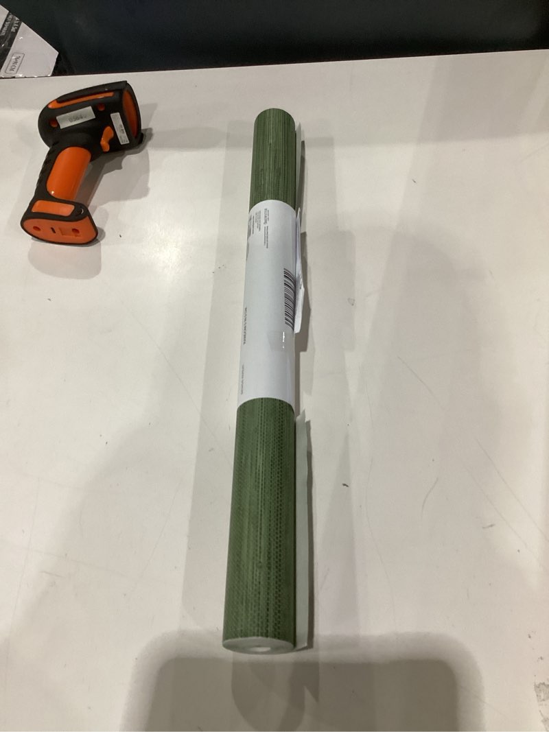 Condition photo showing Good Condition for NuWallpaper x Society Social Classic Faux Grasscloth Peel and Stick Wallpaper, Hunter Green Hunter Green Wallpaper