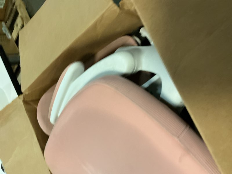 Condition photo showing As Is for tralt ergonomic office chair - desk chair with adjustable headrest lumbar support computer chair - mesh comfy chair with flip-up armrests - gaming chairs for adults home office (leather, pink) pack of 1 pink