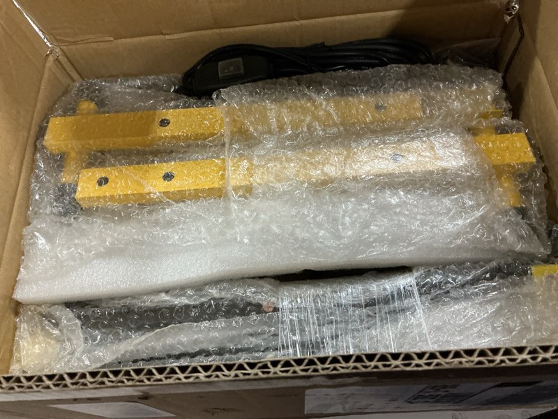 Condition photo showing Good Condition for Upgraded LED Work Lights with Stand, 21000 Lumen, 3-Head Adjustable Work Light, Waterproof Foldable Tripod, Extended Cord for Outdoor & Indoor Job Sites, Workshops, Construction, Garage Lighting 3 head black