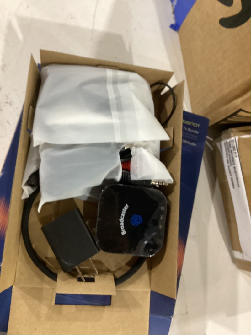 Condition photo showing Good Condition for jy300 neckband headphones + ba210 v2 auracast transmitter bundle, aptx lossless & lc3, 40-hour battery, optical, rca & 3.5 mm input