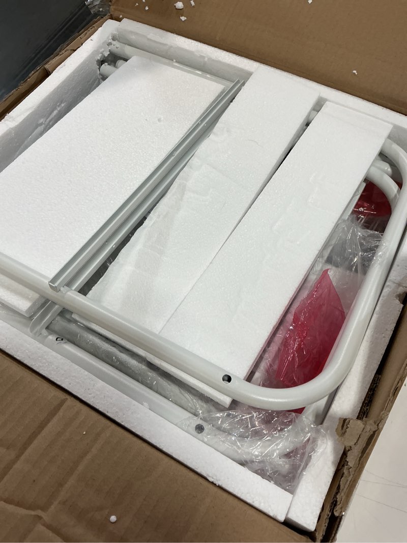 Condition photo showing Good Condition for 4-Tier Slim Rolling Metal Utility Cart with Drawers, White