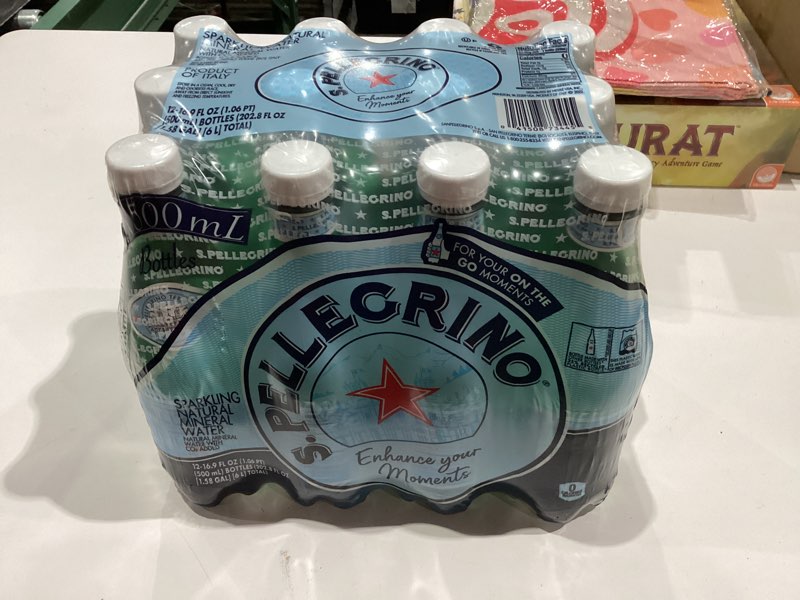 Condition photo showing New/Like New for S.Pellegrino Sparkling Natural Mineral Water, Plastic Bottles, 16.9 Fl Oz (Pack of 12)