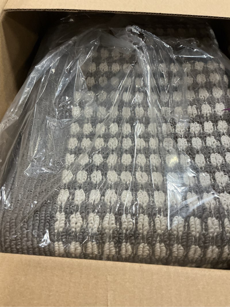 Condition photo showing New/Like New for ileading hallway runner rug 2'x10' heavy-duty durable entryway floor mat with non slip rubber backing for busy traffic extended indoor doormat machine washable grey kitchen throw rug for corridor 10' x 2' (rectangular) grey