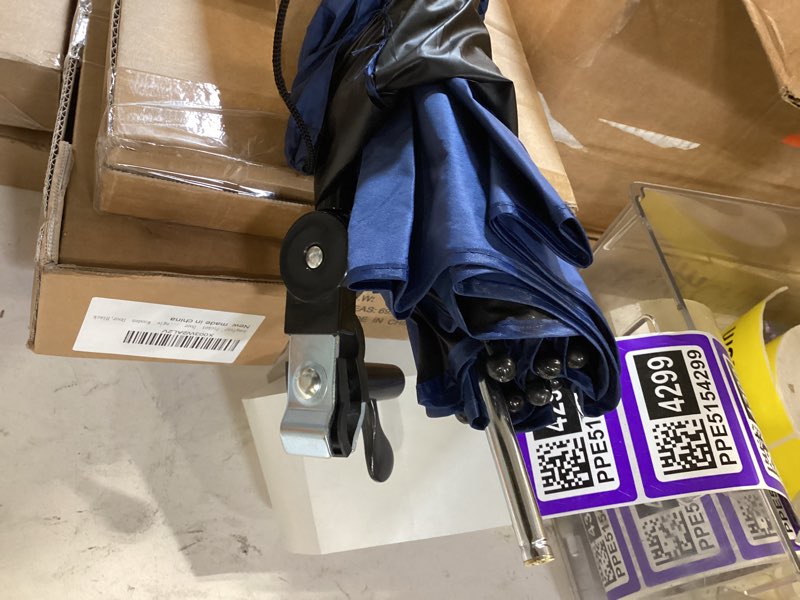 Condition photo showing Good Condition for blissun 2 pack chair umbrella with clamp, adjustable umbrellas for chair, upf50+ sun shade umbrella for beach chair, wheelchair, camping chair, patio chair, golf carts, navy blue