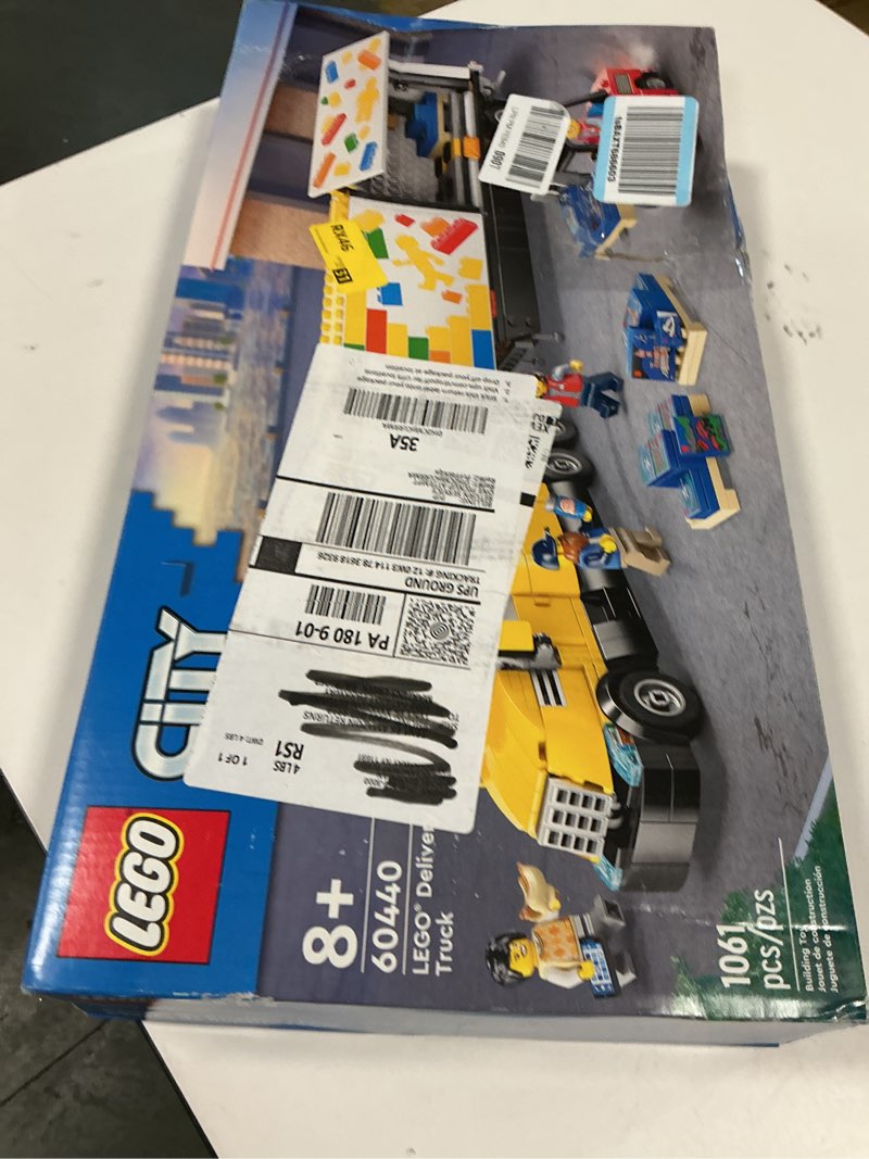 Condition photo showing New/Like New for LEGO City Yellow Delivery Truck Toy, Comes with a Semitruck Model, Forklift and 4 Minifigures for Pretend Play, Fun Birthday Gift Idea for Kids' 8 Years Old and Up, 60440