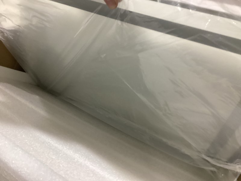 Condition photo showing Good Condition for 23" x 18" Vanity Mirror with Lights, Led Makeup Mirror, Lighted Makeup Mirror with 3 Color Dimmable Lights, Smart Touch Screen Control, Aluminum Metal Frame,USB Charging Port White 23"L x 18"W