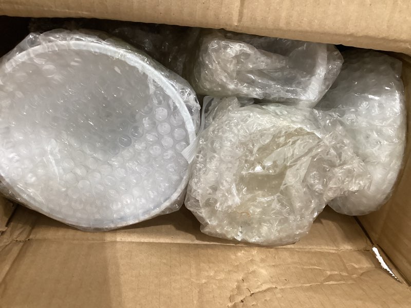 Condition photo showing Good Condition for hedume 10-set cake stands, metal cupcake stand set with multiple combination styles, dessert plate cake serving tray candy fruit display tower for wedding, birthday party, anniversary, baby shower