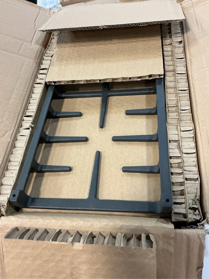 Condition photo showing New/Like New for upgraded wb31x27151 side grates wb31x27150 center grates replacement for ge general electric stove parts, wb31x24736 wb31x24737 cast iron grate cooktop burner for jgbs66rekss jgb735spss stove grate wb31x27151 & wb31x27150