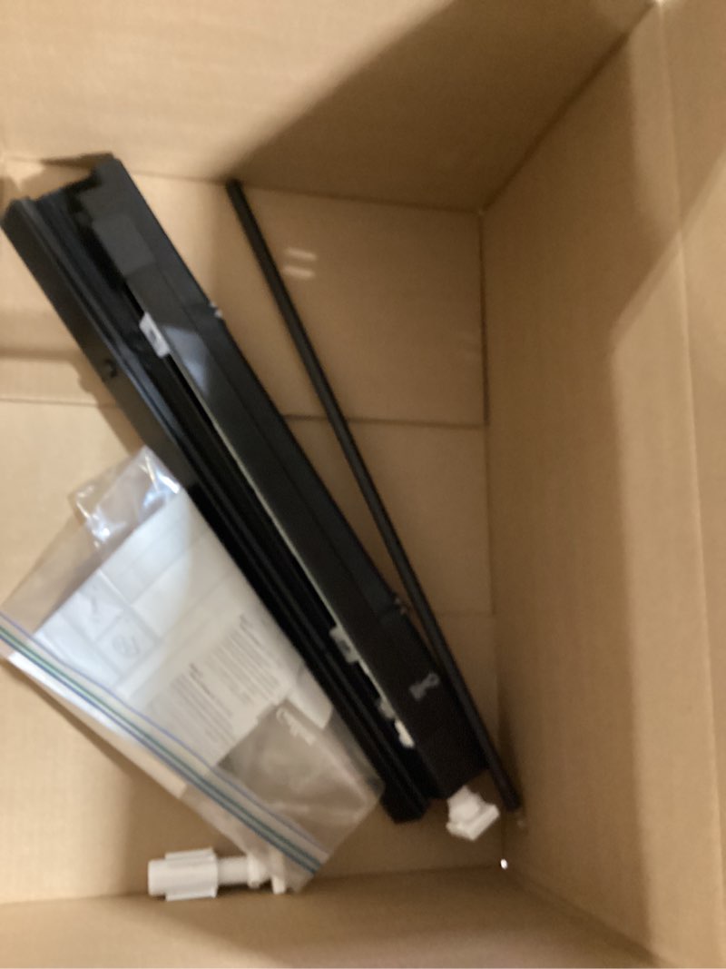 Condition photo showing As Is for no drill blinds for windows 1" vinyl l-shaped slats cordless mini blinds for home, for window size 20" w × 64" h black black 20" w × 64" h