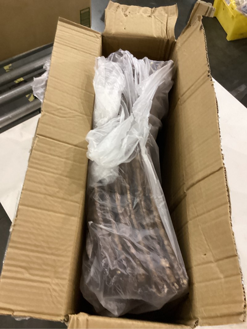 Condition photo showing New/Like New for Lanpn Natural Rattan Christmas Tree Collar 42 inch, Decorative Wicker Woven Tree Skirt Ring Stand Base Cover Rustic Farmhouse for XL Large Big Huge Oversize Artificial Trees Xmas Decor (Brown) Brown 42 inch/Round